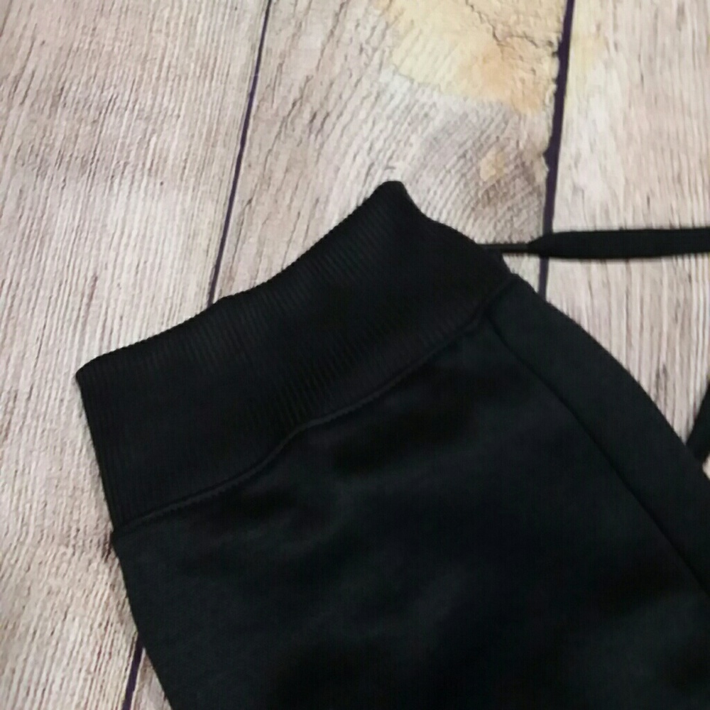 NWT Adidas Black Climawarm Fleece Jogger Pants - Picture 3 of 6